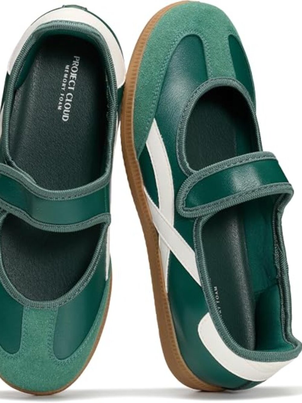 Women's Green Comfortable Trendy With Memory Foam Insole Fashion Sneakers